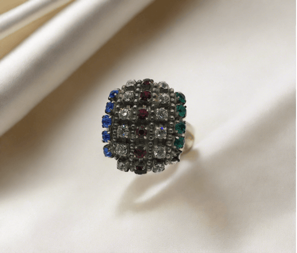 Rare Showstopper Multi-Color Lagerfeld- Tiziani Estate Couture Ring - Lamoree’s Vintage