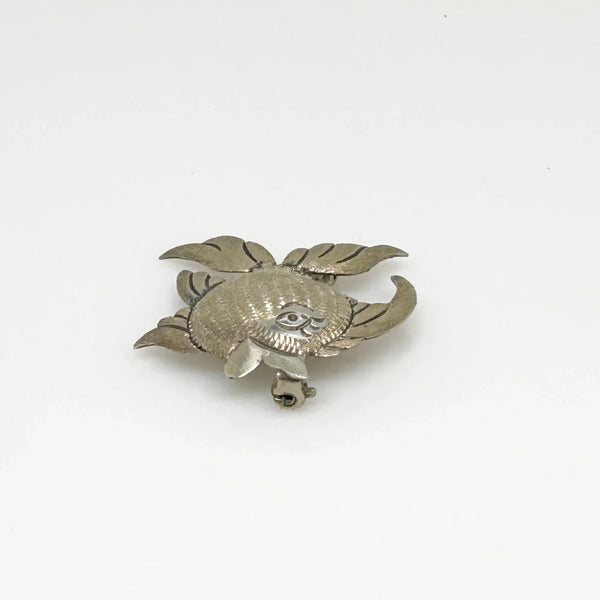 Vintage Detailed Mexican Silver Fish Brooch