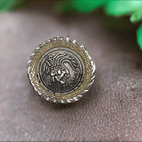 Silver Mexican Aztec Emblem Brooch/ Pendant - Lamoree’s Vintage
