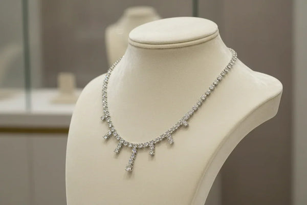 Vintage Elegant Rhinestone Drop Necklace