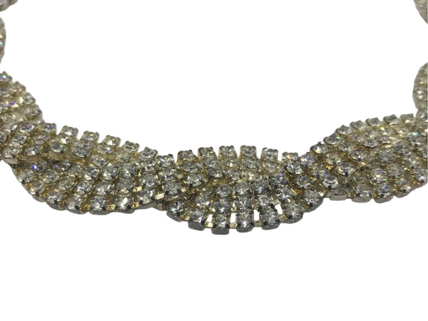 Super Sparkling Braided Vintage Rhinestone Necklace - Lamoree’s Vintage