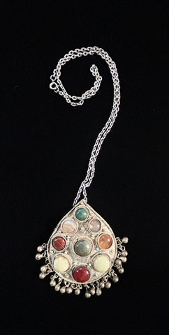 Vintage Celtic Viking Necklace with Various Cabochon Stones - Lamoree’s Vintage