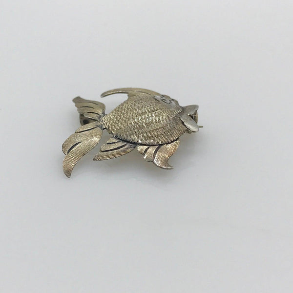 Vintage Detailed Mexican Silver Fish Brooch - Lamoree’s Vintage