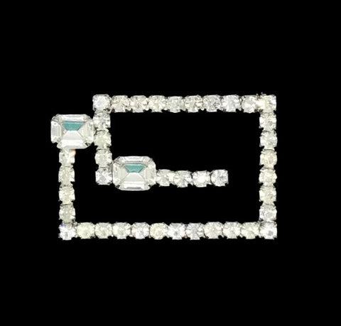 Vintage Rhinestone Geometric Brooch - Lamoree’s Vintage