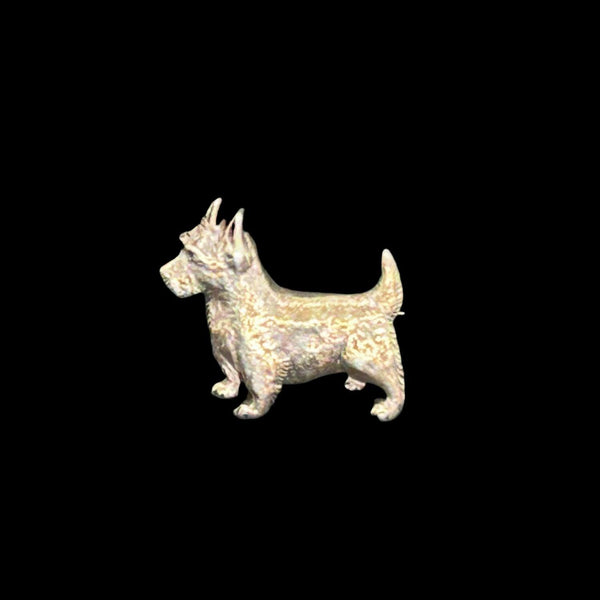 Vintage Silver Tone Mighty and Tiny Terrier Brooch - Lamoree’s Vintage