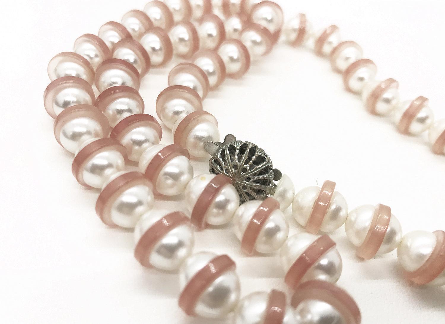 Vintage Unusual Pink and Pearl Beads - Lamoree’s Vintage