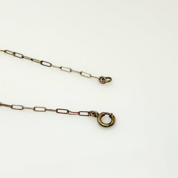 Antique Clear Crystal Sparkling Sterling Necklace with Glittering Drop