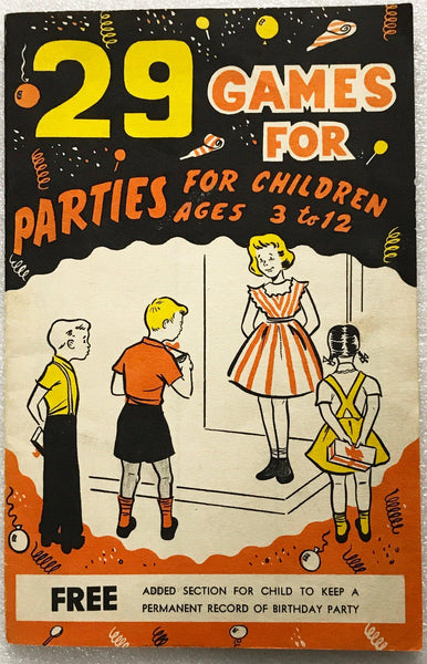 29 Games for Parties for Children Booklet (1950s) - Lamoree’s Vintage
