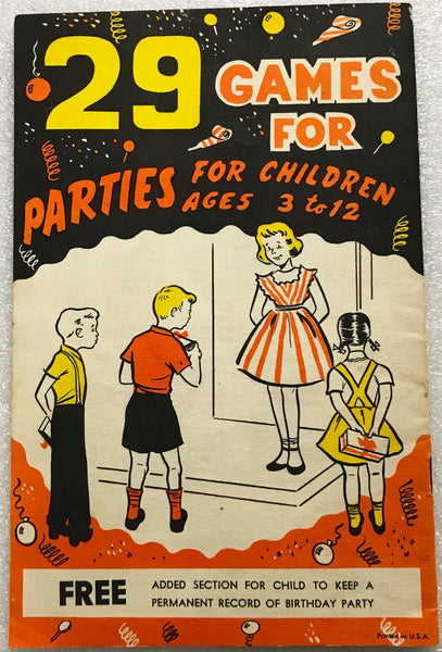 29 Games for Parties for Children Booklet (1950s) - Lamoree’s Vintage