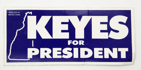 Alan Keyes Presidential Campaign Decal (2000) - Lamoree’s Vintage