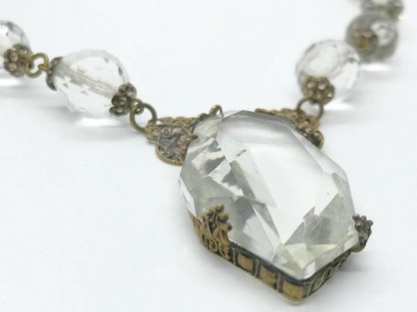 Antique Art Deco Czechoslovakian Crystal Necklace - Lamoree’s Vintage