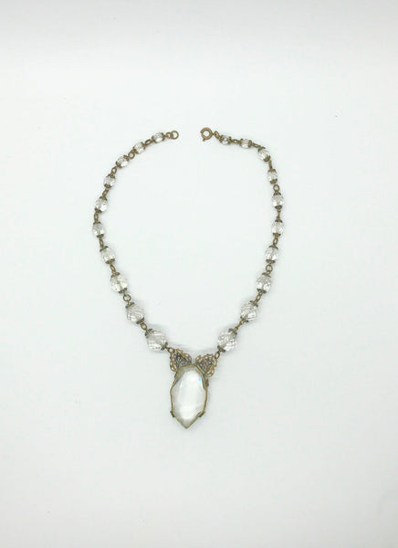 Antique Art Deco Czechoslovakian Crystal Necklace - Lamoree’s Vintage