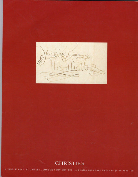 Christie's Auction Catalog 12/2003 Historical Documents - Lamoree’s Vintage
