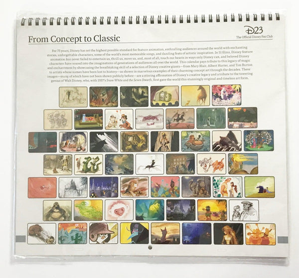 Disney D23 Club "From Concept to Classic" 2012 Calendar- Sealed - Lamoree’s Vintage