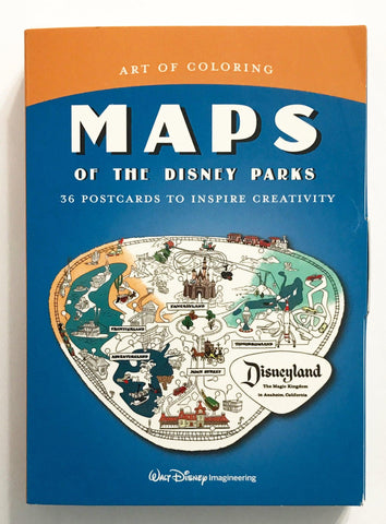 Disney - The Art of Coloring- Maps of the Disney Parks" Postcard Set (2018) - Lamoree’s Vintage