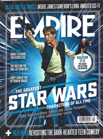 Empire Magazine September 2018 Han Solo Cover: Greatest Star Wars Characters - Lamoree’s Vintage