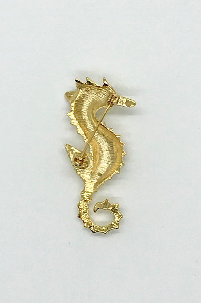Golden Seahorse Brooch - Lamoree’s Vintage
