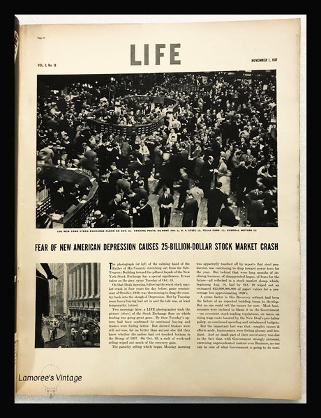 Life Magazine, November 1, 1937 - Lamoree’s Vintage