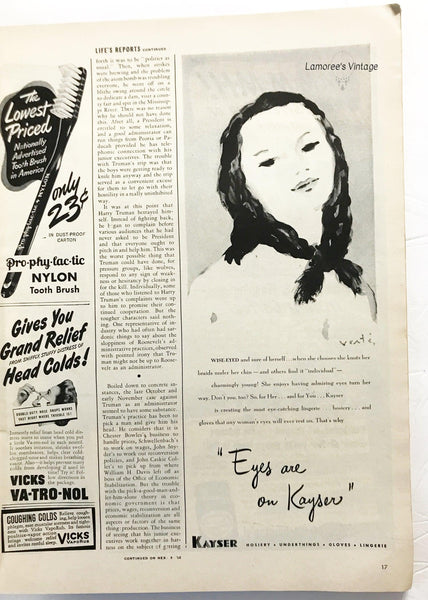 Life Magazine, November 26, 1945 - Lamoree’s Vintage