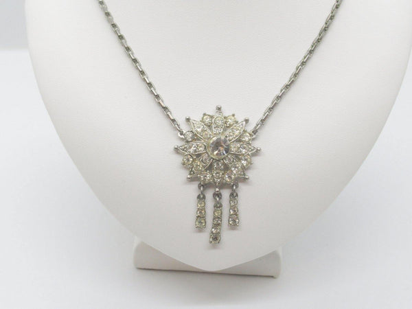 Old World Charm Vintage Rhinestone Necklace with Drops - Lamoree’s Vintage
