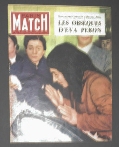 PARIS MATCH Magazine, No 0179 Death of Eva Peron August 1952 Argentina - Lamoree’s Vintage