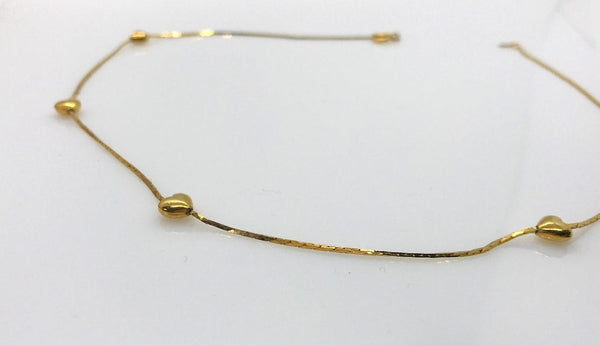 Pretty Golden Sideways Hearts Necklace - Lamoree’s Vintage