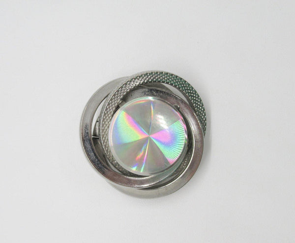 Rare Vintage Atomic Age Reflector Circle Pin - Lamoree’s Vintage