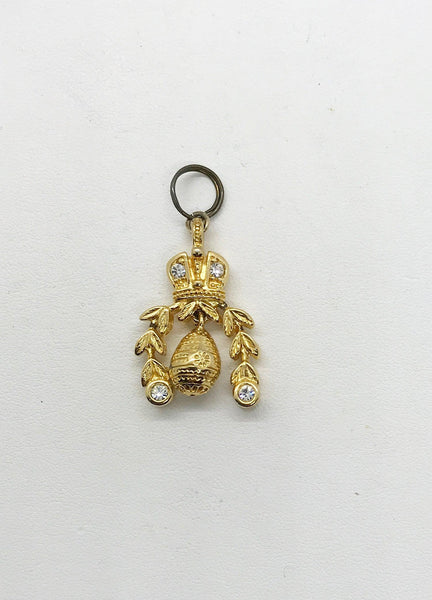 Regal Imperial Pendant with Sparkling Crown - Lamoree’s Vintage