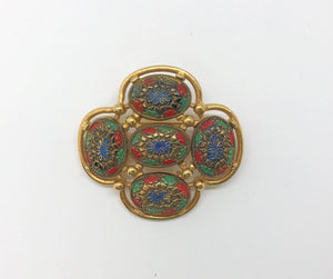 Sarah Coventry Light of the East Multicolored Vintage Brooch (1970) - Lamoree’s Vintage