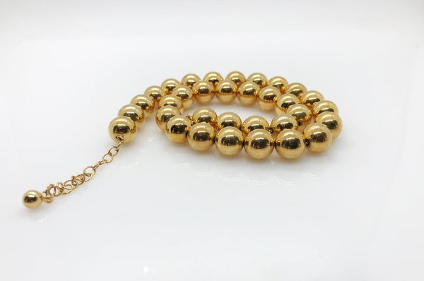 Simple Strand of Gleaming Gold Beads - Lamoree’s Vintage