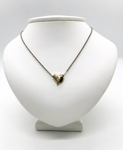 Sophisticated Heart Pendant on Chain - Lamoree’s Vintage
