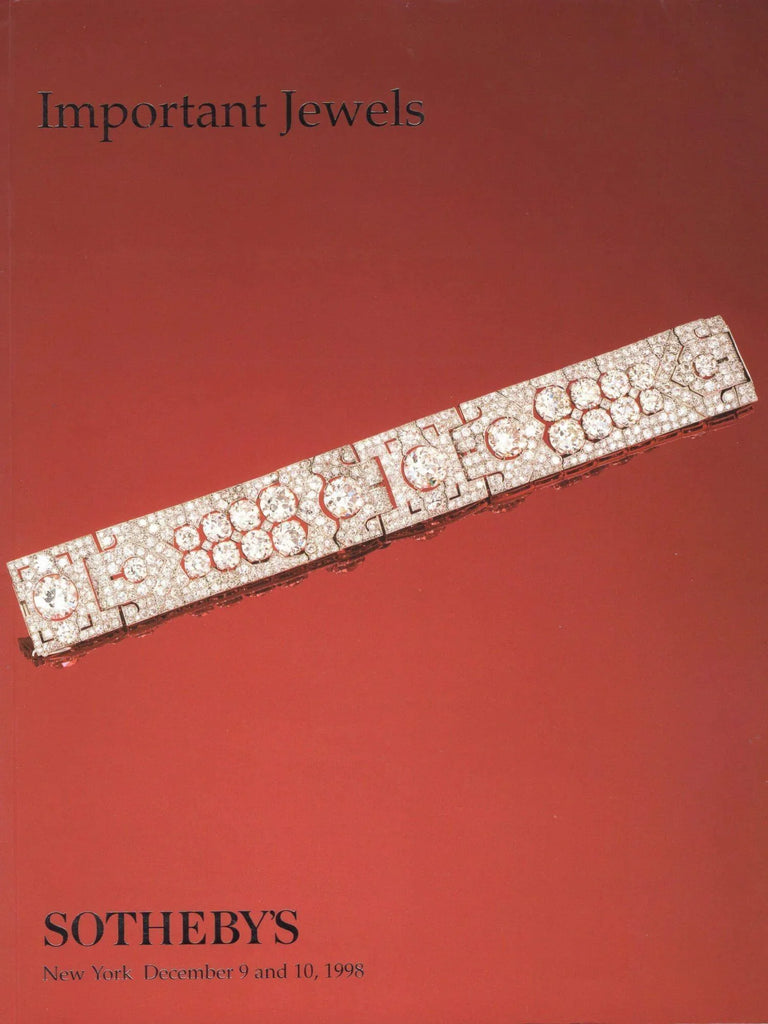 Sotheby's Important Jewels Auction Catalog, December 1998 Lamoree’s