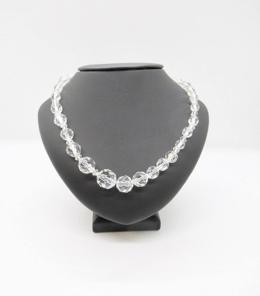 Sparkling Snowball Faceted Crystal Beads Vintage Necklace - Lamoree’s Vintage