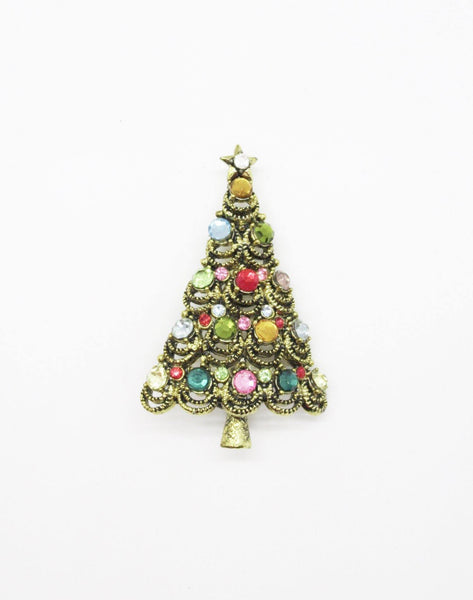 The Classic Hollycraft Christmas Tree Brooch! - Lamoree’s Vintage