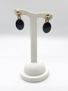 Vintage 12kt G.F. Black Dangle Earrings - Lamoree’s Vintage