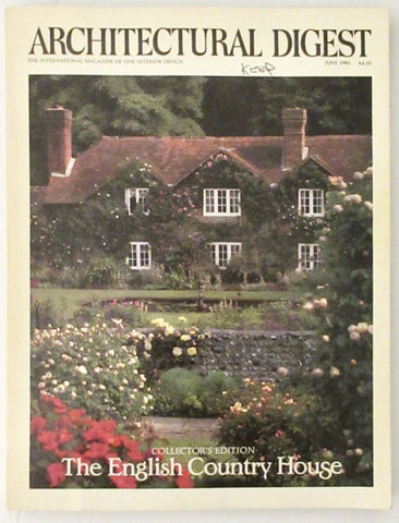 Vintage Architectural Digest Magazine, June 1985, English Country House - Lamoree’s Vintage