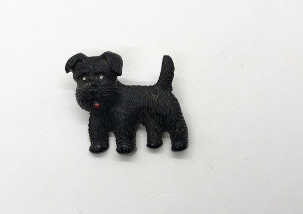 Vintage Black Terrier Dog Brooch - Lamoree’s Vintage