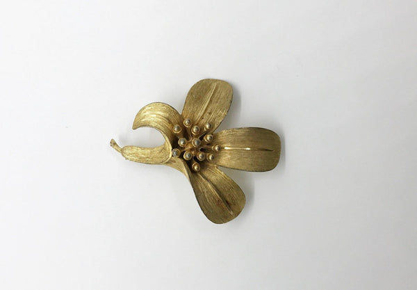 Vintage BSK Golden Lily Brooch - Lamoree’s Vintage