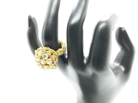 Vintage Domed Golden Aurora Borealis Ring - Lamoree’s Vintage