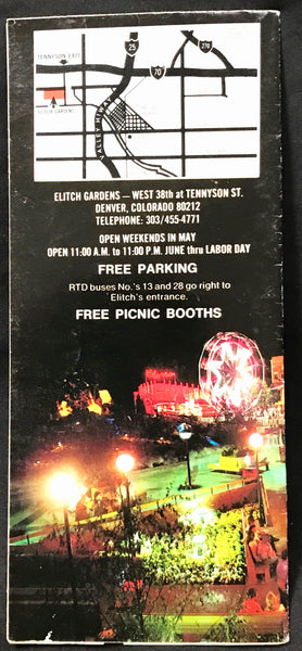 Vintage Elitch Gardens Denver Colorado Amusement Park Brochure (1970s) - Lamoree’s Vintage