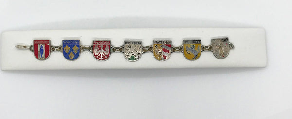 Vintage German Souvenir Panel Enamel Bracelet - Lamoree’s Vintage