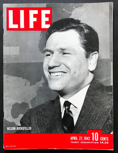Vintage LIFE Magazine April 27, 1942 Nelson Rockefeller - Lamoree’s Vintage