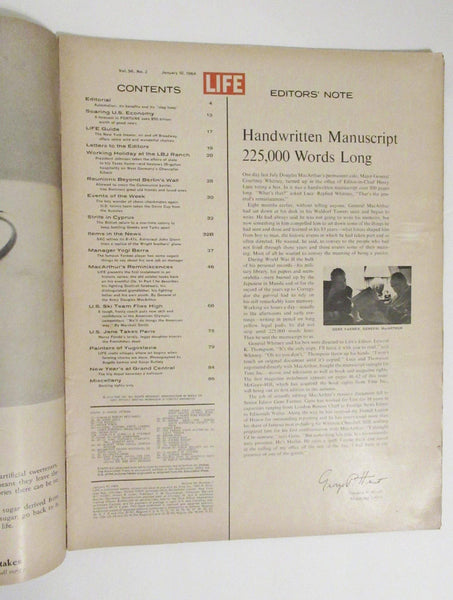 Vintage Life Magazine January 10, 1964 - Lamoree’s Vintage