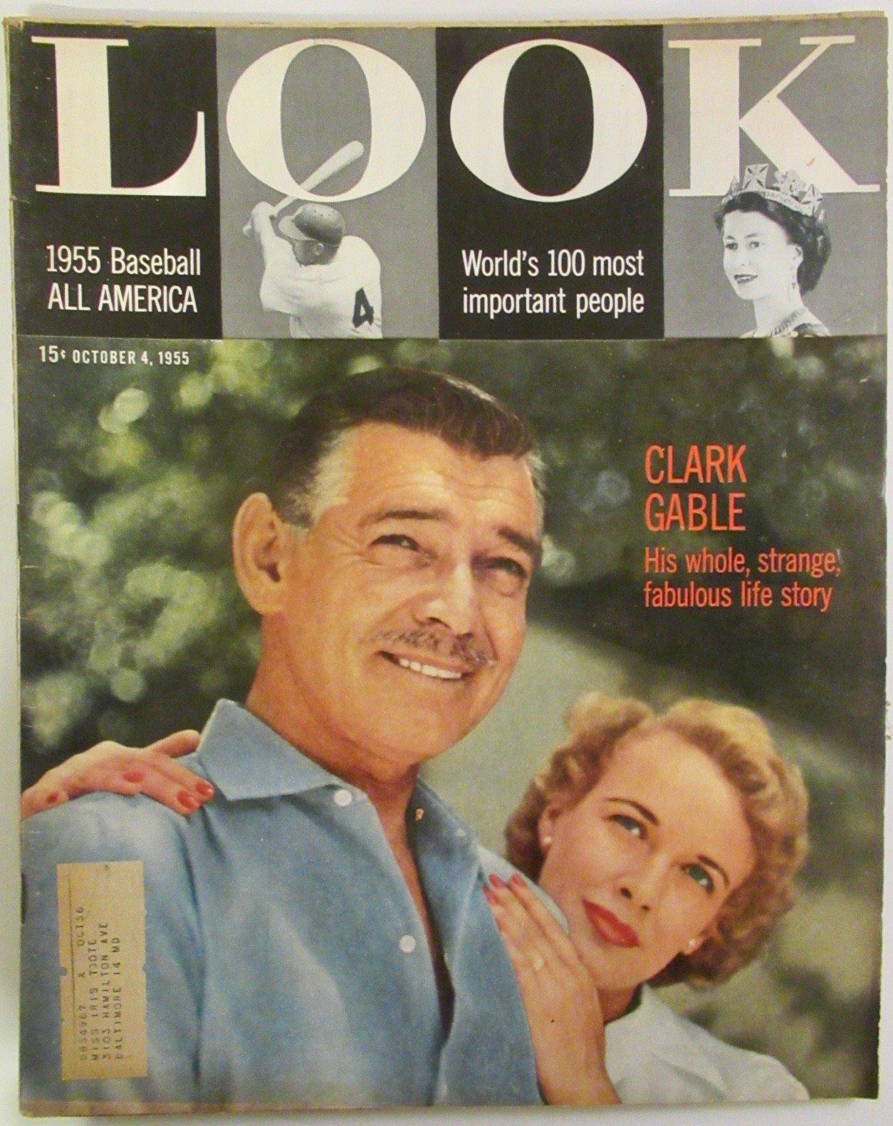 Vintage LOOK Magazine October 4, 1955, Clark Gable, Baseball - Lamoree’s Vintage