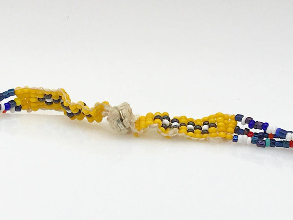 Vintage Native American Glass Seed Beaded Fringed Tassel Necklace (2) - Lamoree’s Vintage