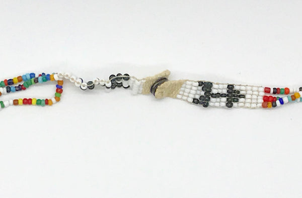 Vintage Native American Glass Seed Beaded Fringed Tassel Necklace (3) - Lamoree’s Vintage