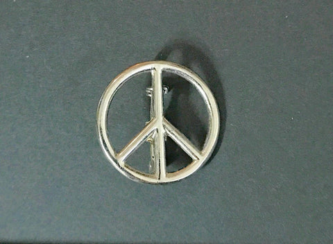 Vintage Silver Peace Sign Pin (1980s) - Lamoree’s Vintage