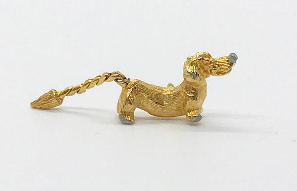 Vintage Teeny Tiny Gold Dachshund Pin - Lamoree’s Vintage