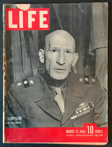Vintage Time Magazine, March 12, 1945 General Simpson - Lamoree’s Vintage