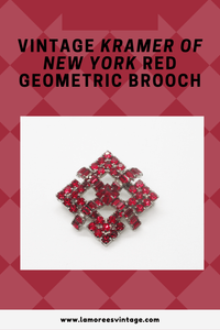 Vivid Red Brooch by Kramer of New York - Lamoree’s Vintage